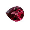 3.05 Carats Pear Shape Rhodolite Garnet AAA Grade