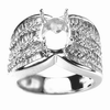 1.32ct Diamond Semi Mounting 14K White Gold