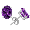 4 Ct Twt Amethyst Earrings in 14k White or Yellow Gold
