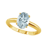 1 Ct Aquamarine Ring in 14k White or Yellow Gold