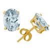 2 Ct Twt Aquamarine Earrings in 14k White or Yellow Gold