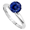0.50 Carat Blue Sapphire Solitaire Ring in 14k Gold