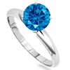 0.75 Carats Blue Diamond Engagement Ring in 14k Gold