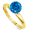 0.25 Carats Blue Diamond Ring in 14k Gold