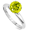 0.50 Carats Canary Diamond Ring in 14k Dualtone Gold