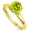 1 Carat Canary Diamond Ring in 14k Gold