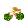 1 Carat Chrome Diopside Earrings in 14k Gold