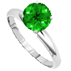 0.50 Carats Chrome Diopside Ring in 14k White or Yellow Gold