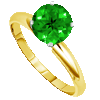 0.25 Carats Chrome Diopside Ring in 14k Gold