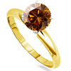 0.75 Carat Cognac Diamond Ring in 14k Dualtone Gold