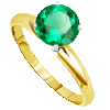 0.50 Carat Emerald Ring in 14k Gold