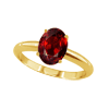 1 Ct Garnet Ring in 14k White or Yellow Gold