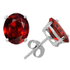 4 Ct Twt Garnet Earrings in 14k White or Yellow Gold