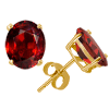 2 Ct Twt Garnet Earrings in 14k White or Yellow Gold