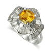 2.05 Carat Sapphire Diamond Ring in 14k White Gold