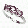 Three Stone Ring- 1 Carat Twt. Pink Sapphire Ring in 14K Gold