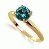 0.50 Carat SI2 Blue Diamond Ring in 14k Gold