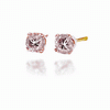 0.25 Carats Champagne Pink Diamond Earrings in 14k Gold