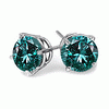 0.25 Ct Twt Blue Diamond Stud Earrings in Sterling Silver