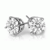 0.25 Carats White Diamond Earrings in 14k white or Yellow Gold