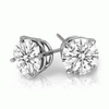 3 Carat White Diamond Earrings in 14k white or Yellow Gold