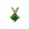 0.50 Carats Chrome Diopside Pendant in 14k Gold