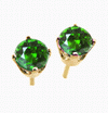 1 Carat Chrome Diopside Earrings in 14k Gold