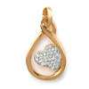 0.17 Carat VS Diamond Pendant In 18k Rose Gold