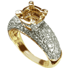 1.11 Carats 18k Gold Semi Mounting with VS-1 Brilliant Diamond