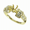 0.95 Carats 18k Gold  Semi Mounting  with Brilliant Diamond VS-1