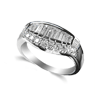 0.84 Carats SI Diamond Ring in 18k White Gold
