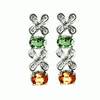 3.27 Carat Sapphire Diamond Earrings In 18k White Gold