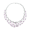 39.65 Ct VS Diamond and Sapphire 18k White Gold Necklace