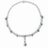 27.56 Carats Twt. VS1 Diamond / Sapphire 18k White Gold Necklace