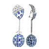 43.80 Carat VS Diamond Sapphire Earrings In 18k White Gold