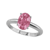 2 Ct Kunzite Ring in Sterling Silver