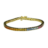 Multicolor Sapphire Bracelet in 14k Gold