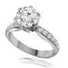 1.37 Ct twt VVS Diamond Ring in Platinum