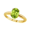 1 Ct Peridot Ring in 14k White or Yellow Gold
