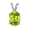 1 Ct Peridot Pendant in Sterling Silver