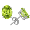 4 Ct Twt Peridot Earrings in 14k White or Yellow Gold