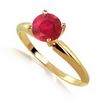 0.50 Carat Ruby Solitaire Ring in 14k White or Yellow Gold