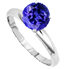 0.50 Carat Tanzanite Solitaire Ring in 14k White or Yellow Gold