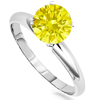 1 Carat Yellow Diamond Ring in 14k Gold