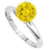 0.50 Carat Yellow Sapphire Solitaire Ring in 14k Gold