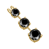 2 Ct Twt. Three Stone Black Diamond Pendant 14k Gold