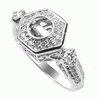 0.6ct VS Diamond Semi Mounting 18K White Gold