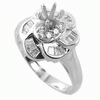 0.39ct VS Diamond Semi Mounting 18K White Gold