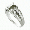 0.26ct VS Diamond Semi Mounting 18K White Gold