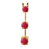 1 Ct Twt. Three Stone Ruby Pendant 14k Gold